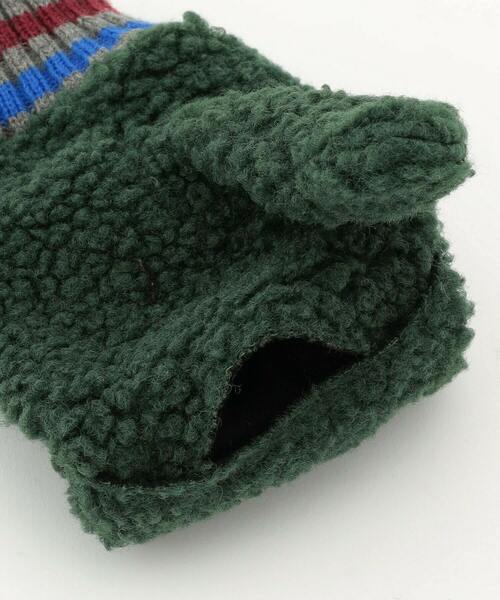 FRAPBOIS（フラボア）の「フリースミトン（手袋・レディース・ベージュ/グリーン・FREE）」の8枚目の写真