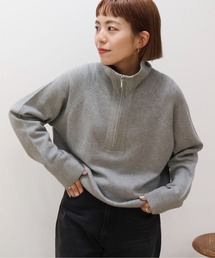 バイパチハーフZIPニットプルオーバー