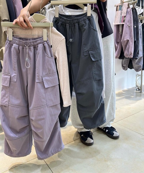 aimoha（アイモハ）の「【aimoha-KIDS-】切り替えカーゴパンツ（カーゴパンツ・キッズ・ブラック/ベージュ/パープル/グレー・110/120/130/140/160/150）」の12枚目の写真