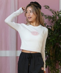 NIKE/ナイキ ショート丈 ウィメンズ ニット ロングスリーブ クロップド トップ HQ2974-010