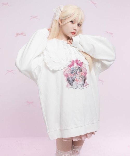 DearMyLoveRose(ディアマイラブローズ)の「オリジナルプリント柄オーバーサイズスウェット(スウェット・レディース・ホワイト/ホワイト系その他/ホワイト系その他2/ホワイト系その他3・M-L/LL~3L)」の22枚目の写真