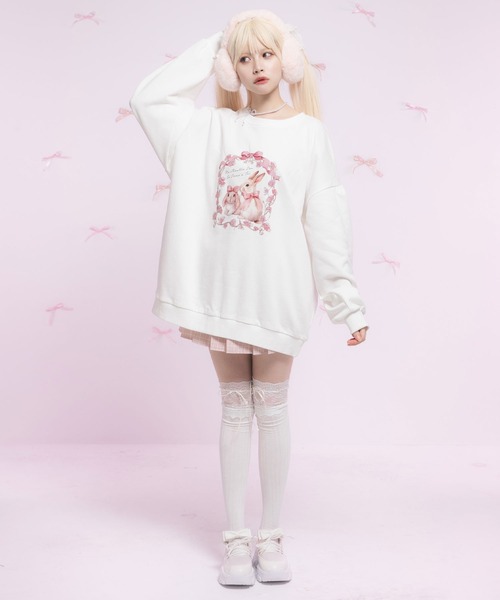 DearMyLoveRose(ディアマイラブローズ)の「オリジナルプリント柄オーバーサイズスウェット(スウェット・レディース・ホワイト/ホワイト系その他/ホワイト系その他2/ホワイト系その他3・M-L/LL~3L)」の17枚目の写真