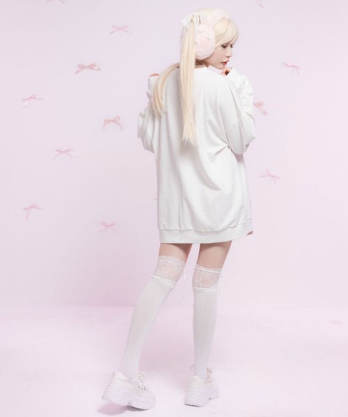 DearMyLoveRose(ディアマイラブローズ)の「オリジナルプリント柄オーバーサイズスウェット(スウェット・レディース・ホワイト/ホワイト系その他/ホワイト系その他2/ホワイト系その他3・M-L/LL~3L)」の14枚目の写真