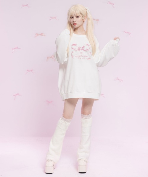 DearMyLoveRose(ディアマイラブローズ)の「オリジナルプリント柄オーバーサイズスウェット(スウェット・レディース・ホワイト/ホワイト系その他/ホワイト系その他2/ホワイト系その他3・M-L/LL~3L)」の15枚目の写真