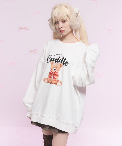 DearMyLoveRose(ディアマイラブローズ)の「オリジナルプリント柄オーバーサイズスウェット(スウェット・レディース・ホワイト/ホワイト系その他/ホワイト系その他2/ホワイト系その他3・M-L/LL~3L)」の16枚目の写真