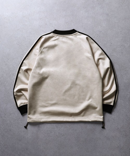 __gram.（スペースグラム）の「【_gram.】 スエード メタリック 刺繍 長袖 ゲームシャツ / ロンT / 袖ライン / ロゴ（Tシャツ/カットソー・メンズ・チャコール/アイボリー/ブルーグレー・LARGE/MEDIUM）」の22枚目の写真