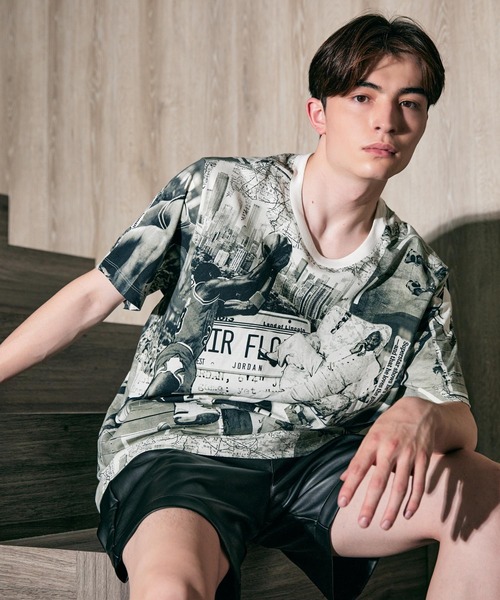 JORDAN BRAND(ジョーダンブランド)の「ジョーダン フライト エッセンシャル メンズ プリント Tシャツ / Jordan Flight Essentials Men's Printed T-Shirt FZ1923-010 Black(Tシャツ/カットソー・メンズ・ブラック・S/M/L/2XL/XL/3XL)」の2枚目の写真