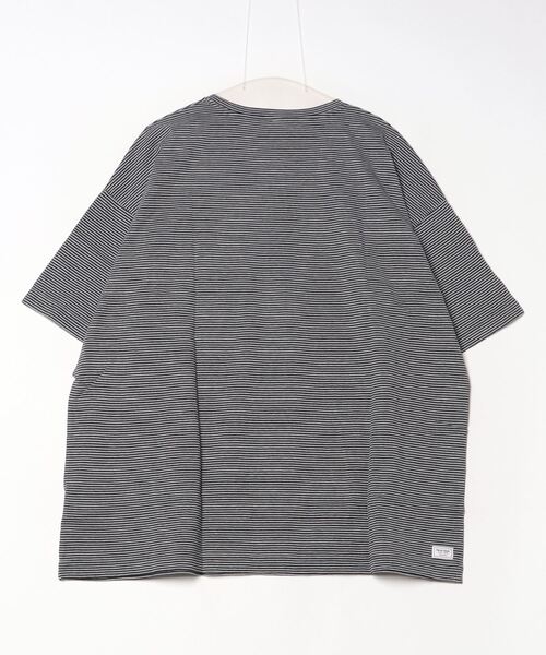 PORTER CLASSIC（ポータークラシック）の「PORTER CLASSIC / ポータークラシック : BEATNIK BORDER T-SHIRT : PC-006-2786[COR]（Tシャツ/カットソー・メンズ・グレー系その他・L/XL）」の2枚目の写真