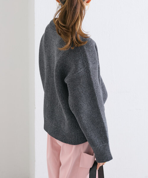 w closet(ダブルクローゼット)の「【2WAY】配色モールニットプルオーバー(ニット/セーター・レディース・チャコールグレー/ブルー/ピンク・FREE)」の6枚目の写真
