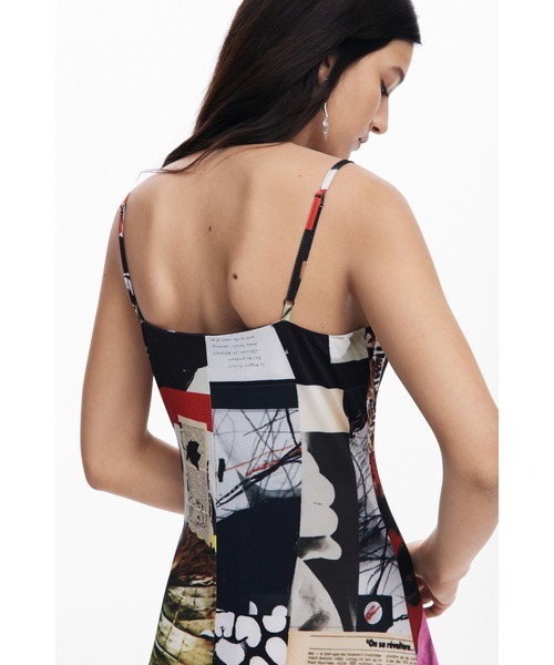 Desigual（デシグアル）の「ラクロワ柄アートコラージュ キャミソールドレス（ワンピース・レディース・マルチ・XL/L/M/S/XS）」の6枚目の写真