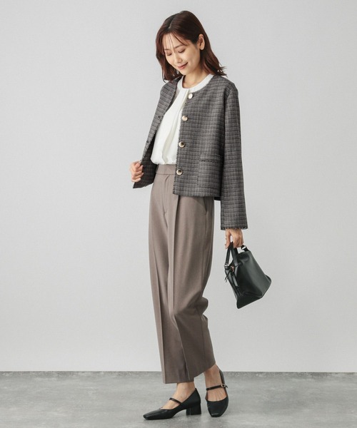 GLOBAL WORK（グローバルワーク）の「お手入れらくらくボウタイ風ブラウス/133607（シャツ/ブラウス・レディース・グレイッシュベージュ/ミント/オフホワイト/ピンク・LARGE/MEDIUM/SMALL/X-LARGE）」の5枚目の写真