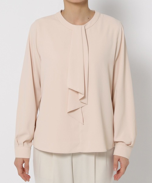 GLOBAL WORK（グローバルワーク）の「お手入れらくらくボウタイ風ブラウス/133607（シャツ/ブラウス・レディース・グレイッシュベージュ/ミント/オフホワイト/ピンク・LARGE/MEDIUM/SMALL/X-LARGE）」の20枚目の写真