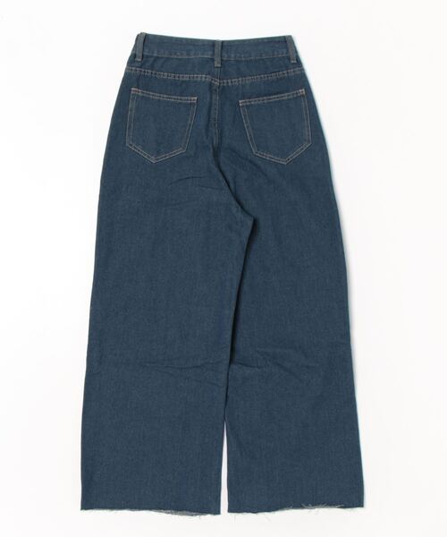 urge：（アージコロン ）の「【URGE：】フレア デニム ハイウエスト プリーツ パンツ（デニムパンツ・レディース・ブルー・SMALL/MEDIUM/LARGE/X-LARGE）」の2枚目の写真
