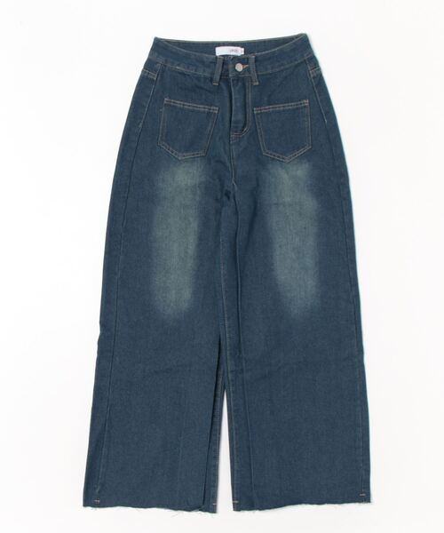 urge：（アージコロン ）の「【URGE：】フレア デニム ハイウエスト プリーツ パンツ（デニムパンツ・レディース・ブルー・SMALL/MEDIUM/LARGE/X-LARGE）」の6枚目の写真