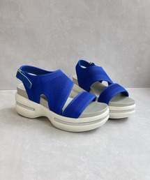 厚底フラットソール バッグベルト ニットサンダル