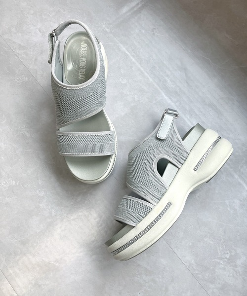 Noubel Voug Relax（ヌーベルヴォーグリラックス）の「厚底フラットソール  バッグベルト ニットサンダル（サンダル・レディース・シルバー/ブラック/ロイヤルブルー/シャンパン・L/M/S/LL）」の11枚目の写真