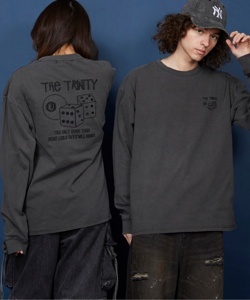 unrelaxing(アンリラクシング)の「オーバーサイズ 刺繍 ロングTシャツ 綿100%/embroidery oversize T-shirt(Tシャツ/カットソー・メンズ・ホワイト系5/ブラック系その他3/その他20/ホワイト系1/ホワイト系2/ブラック/ブラック×レッド/その他/その他6/その他14/ホワイト系4/ブラック系その他4/その他10/その他19/ホワイト系7/ホワイト系9/ホワイト系6/ライトブラック/ブラック系その他6/ブラック系1/ブラック系3/その他8/ホワイト系8/スミクロ/ブラック系その他7/ブラック系/その他1/その他3/その他5/その他11/ホワイト系3/ブラック系その他/ブラック×ブルー/ブラック系2/その他4/その他7/その他9/その他12/その他21/ホワイト系/ブラック系その他2/その他15/その他16/その他17/その他18・SMALL/MEDIUM/LARGE/X-LARGE)」の16枚目の写真