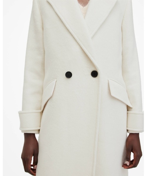 ALLSAINTS（オールセインツ）の「MABEL DOUBLE BREASTED OVERSIZED COAT | MABEL ダブル ブレスト オーバーサイズ コート（チェスターコート・レディース・ホワイト系その他・6/8/10/4/12）」の3枚目の写真