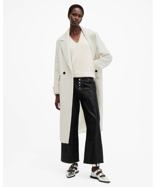 ALLSAINTS（オールセインツ）の「MABEL DOUBLE BREASTED OVERSIZED COAT | MABEL ダブル ブレスト オーバーサイズ コート（チェスターコート・レディース・ホワイト系その他・6/8/10/4/12）」の5枚目の写真
