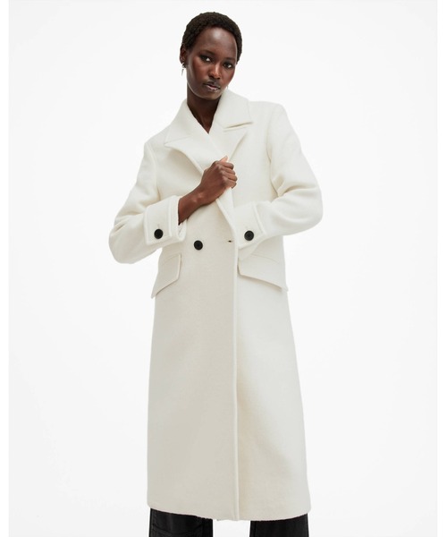 ALLSAINTS（オールセインツ）の「MABEL DOUBLE BREASTED OVERSIZED COAT | MABEL ダブル ブレスト オーバーサイズ コート（チェスターコート・レディース・ホワイト系その他・6/8/10/4/12）」の6枚目の写真