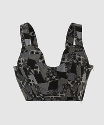 PATCHWORK JACQUARD BUSTIER