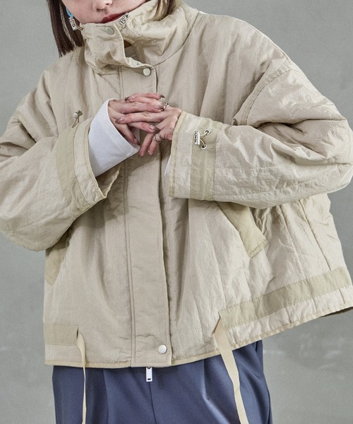 【セール】ナイロンワッシャー 縦キルトジャケット（ナイロンジャケット）｜Fashion Letter（ファッションレター）