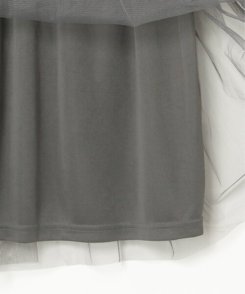 VENCEEXCHANGE（ヴァンスエクスチェンジ）の「サイドラインチュールスカート（スカート・レディース・チャコール/オフホワイト/ブラック・FREE）」の20枚目の写真