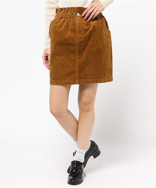 one after another NICE CLAUP(ワンアフターアナザーナイスクラップ)の「【ナイスクラップ】コール天ハイウエストタイトスカート(スカート・レディース・アイボリー/キャメル/インディゴブルー/カーキ・FREE)」の4枚目の写真