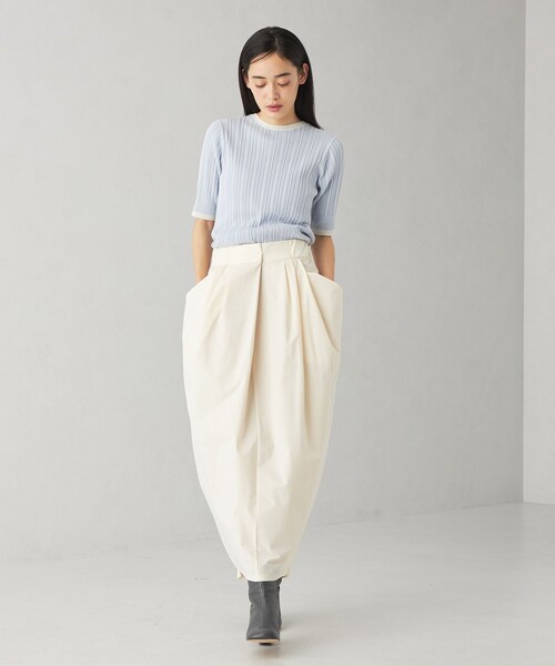 EMMEL REFINES（エメルリファインズ）の「＜EMMEL REFINES＞EM HWハイショクリブ ニット プルオーバー（ニット/セーター・レディース・ライトブルー/ライトピンク/ケリーグリーン・FREE）」の10枚目の写真