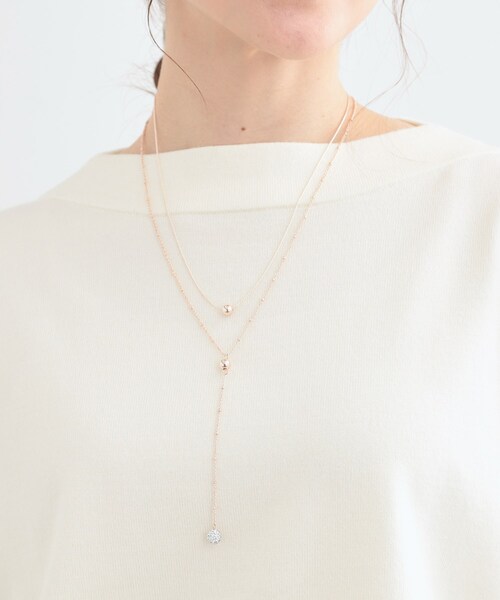 SHOO・LA・RUE（シューラルー）の「2連ポイントパヴェY字ネックレス（ネックレス・レディース・シルバー/ゴールド/ピンクゴールド・00）」の10枚目の写真