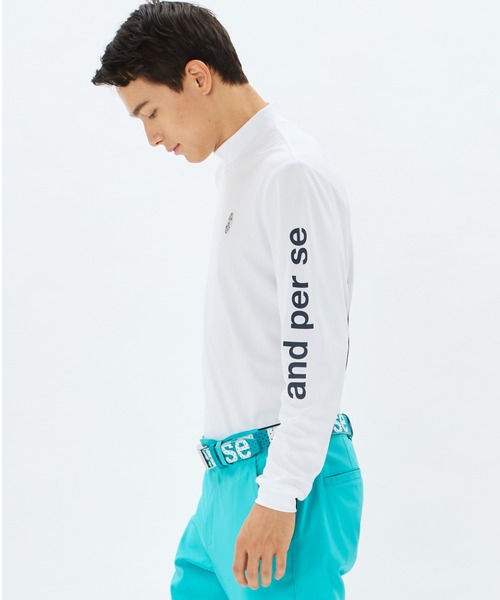 セール】ソルケアハニカム長袖モックネックシャツ（メンズ）（Tシャツ