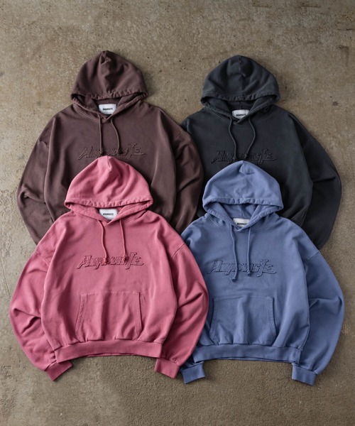 pigment logo hoodie - ピグメントロゴフーディ（パーカー