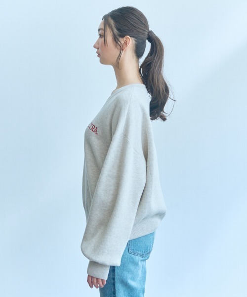 slattgir(スラットジール)の「高身長 スウェットライクロゴニット(トールサイズ)Essenave(ニット/セーター・レディース・オートミール/ネイビー・M~L/LL~3L/4L~5L)」の14枚目の写真