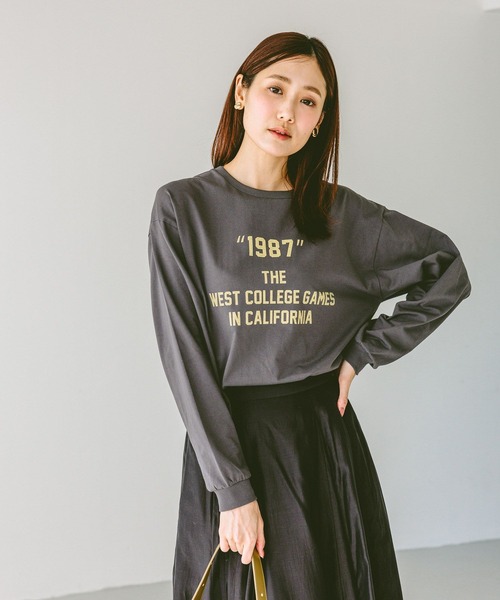 オーチャンです♪ セール】ヘビロッTEEワイドプリント長袖/147641（Tシャツ/カットソー