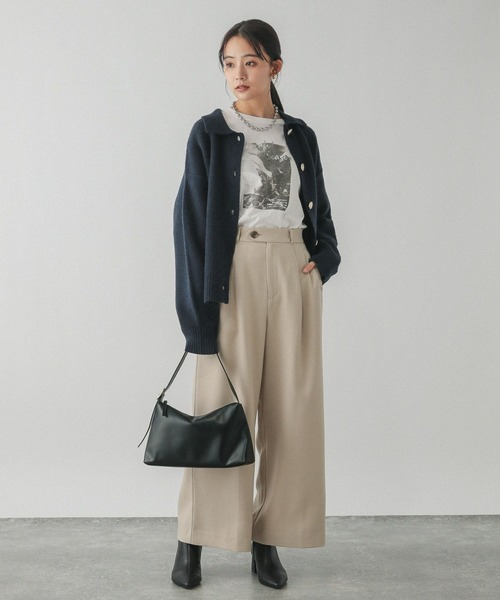 GLOBAL WORK（グローバルワーク）の「ヘビロッTEEワイドプリント長袖/147641（Tシャツ/カットソー・レディース・スミクロ/杢グレー/ホワイト系その他6/ホワイト系その他5・SMALL/LARGE/MEDIUM）」の13枚目の写真