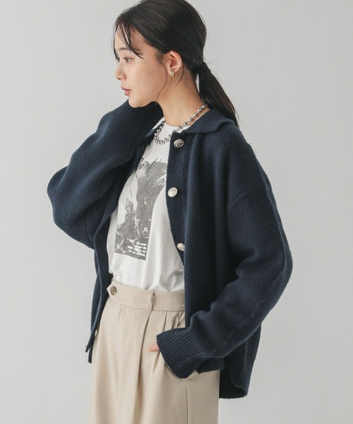 GLOBAL WORK（グローバルワーク）の「ヘビロッTEEワイドプリント長袖/147641（Tシャツ/カットソー・レディース・スミクロ/杢グレー/ホワイト系その他6/ホワイト系その他5・SMALL/LARGE/MEDIUM）」の16枚目の写真