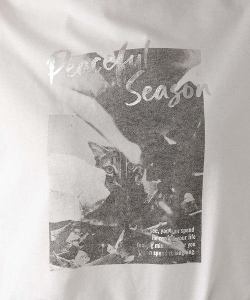 セール】ヘビロッTEEワイドプリント長袖/147641（Tシャツ/カットソー