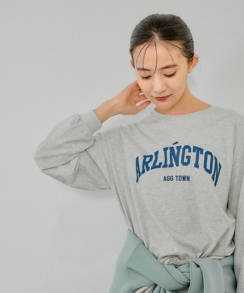 セール】ヘビロッTEEワイドプリント長袖/147641（Tシャツ/カットソー