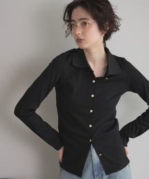 【ZOZO限定】リブカットソーポロカーディガン