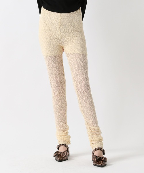 FOREVER 21（フォーエバー トゥエンティーワン）の「【2025SS】レースレギンス（レギンス/スパッツ・レディース・ナチュラル/ブラック・SMALL/MEDIUM）」の3枚目の写真