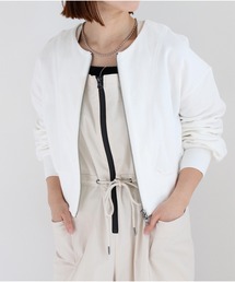 cepo | ミニ裏毛ダブルジップスウェットカーディガン(スウェット)