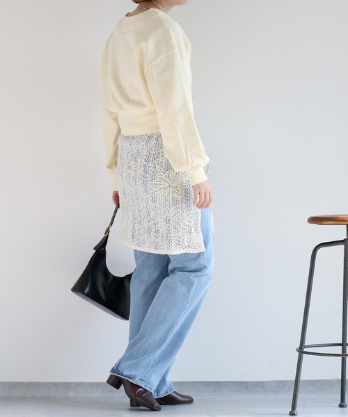 cepo（セポ）の「ミニ裏毛ダブルジップスウェットカーディガン（スウェット・レディース・イエロー/ブラック/オフホワイト・M）」の7枚目の写真