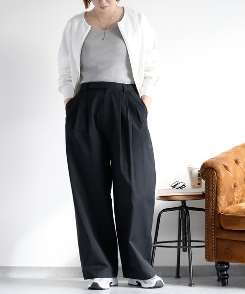 cepo（セポ）の「ミニ裏毛ダブルジップスウェットカーディガン（スウェット・レディース・イエロー/ブラック/オフホワイト・M）」の12枚目の写真