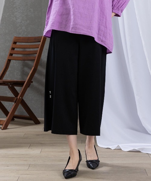 STUDIO PICONE(スタジオピッコーネ)の「ワイドレッグパンツ(その他パンツ・レディース・ベージュ/ブラック/ライトグレー・LL/M/L)」の13枚目の写真