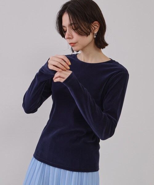 セール】シアーベロアトップス【洗濯機洗い可】（Tシャツ