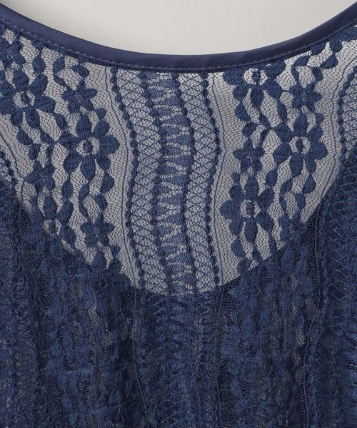 eL(エル)の「【eL】Lace Fit Pullover LS/287472(Tシャツ/カットソー・レディース・ホワイト/ブラック/ネイビー・FREE)」の12枚目の写真