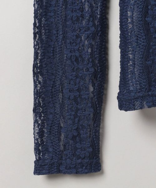 eL(エル)の「【eL】Lace Fit Pullover LS/287472(Tシャツ/カットソー・レディース・ホワイト/ブラック/ネイビー・FREE)」の16枚目の写真