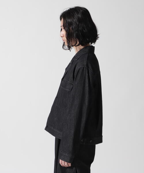 Toironier（トワロニエ）の「Toironier/トワロニエ/Denim G-Jacket（デニムジャケット・メンズ・ブラック・2/1）」の2枚目の写真