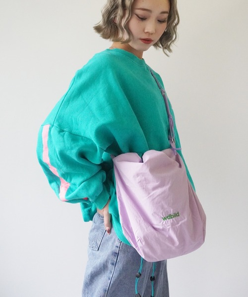 Port（ポート）の「【 Port / ポート 】 ロープ編み込み マルチ 巾着 ショルダーバッグ #（ショルダーバッグ・レディース・カーキ/イエロー/パープル・FREE）」の5枚目の写真