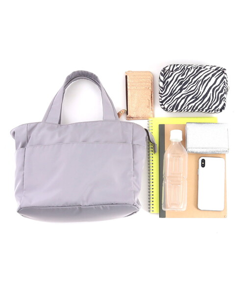 COOCO（クーコ）の「内装仕切り2ＷＡＹトートバッグ／Ａ４対応（ショルダーバッグ・レディース・ブラック/グレー・FREE）」の15枚目の写真